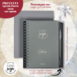 Agenda Diaria con espiral 2026